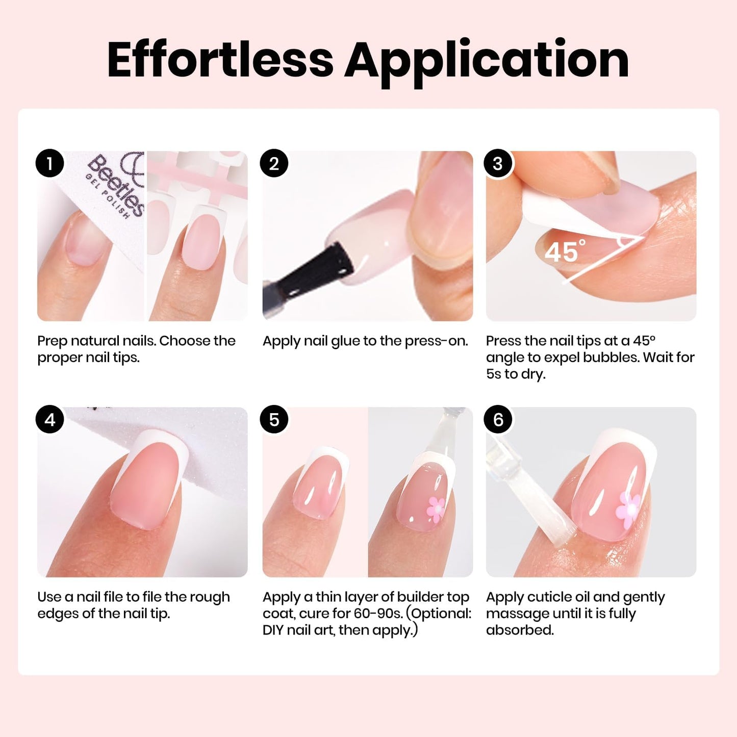 Beetles Short Square French Tip Press on Nails：Brown French Press ons Extra Short Gel Nail Tips Square 60 PCS 15 Sizes Pre-Shaped Reusable False Nails Beauty and Personal Care beetles Gel Polish