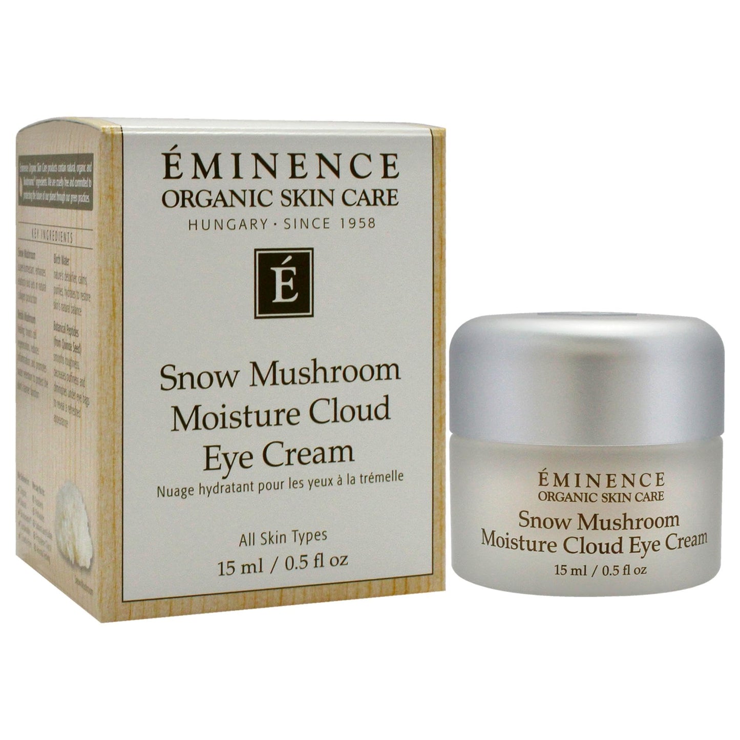 Eminence Organic Snow Mushroom Moisture Cloud Eye Cream 0.5 Fl Oz (Pack of 1)