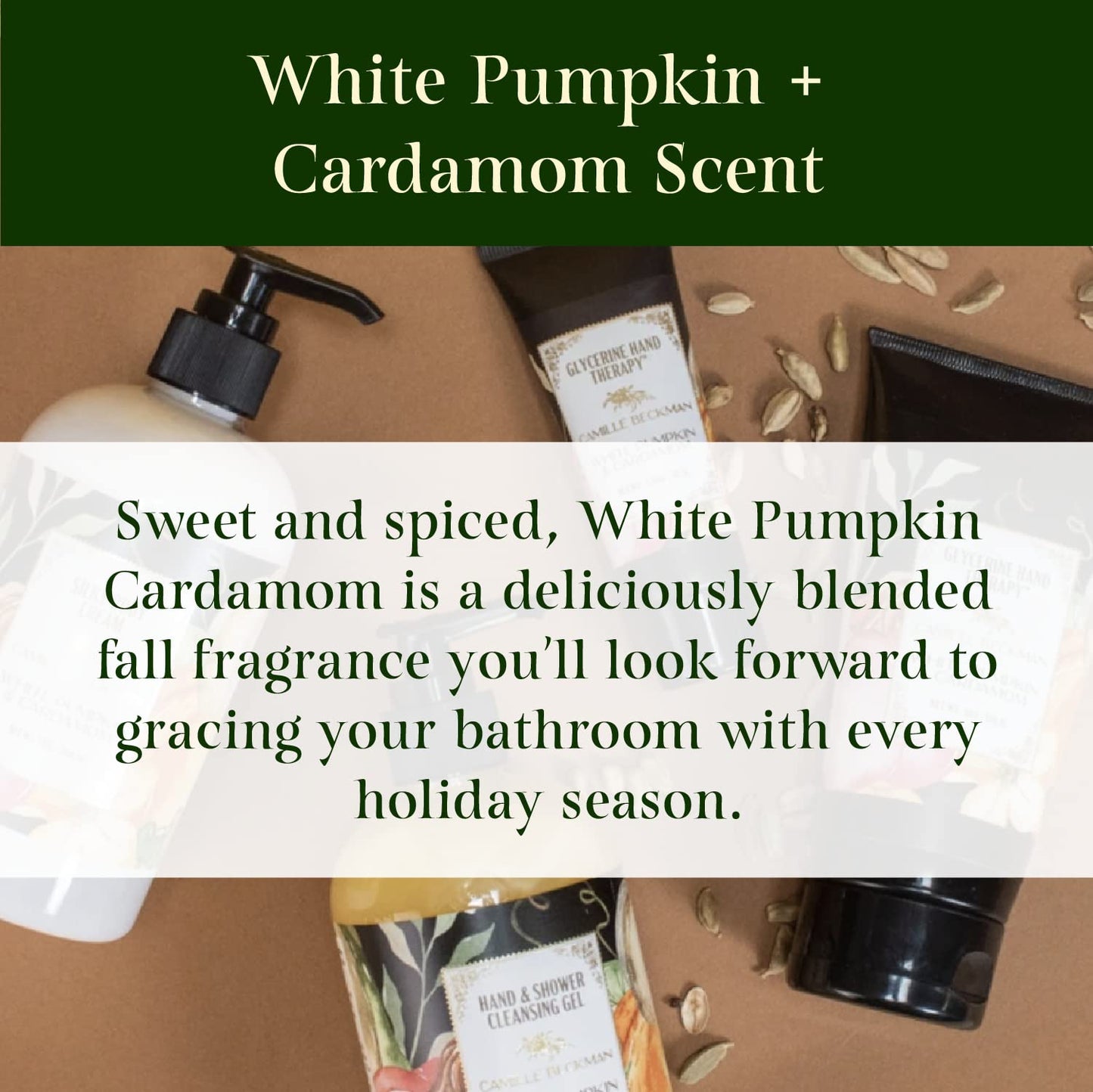 Camille Beckman Hand and Shower Cleansing Gel, White Pumpkin & Cardamom, 13 Ounce Beauty & Personal Care Camille Beckman