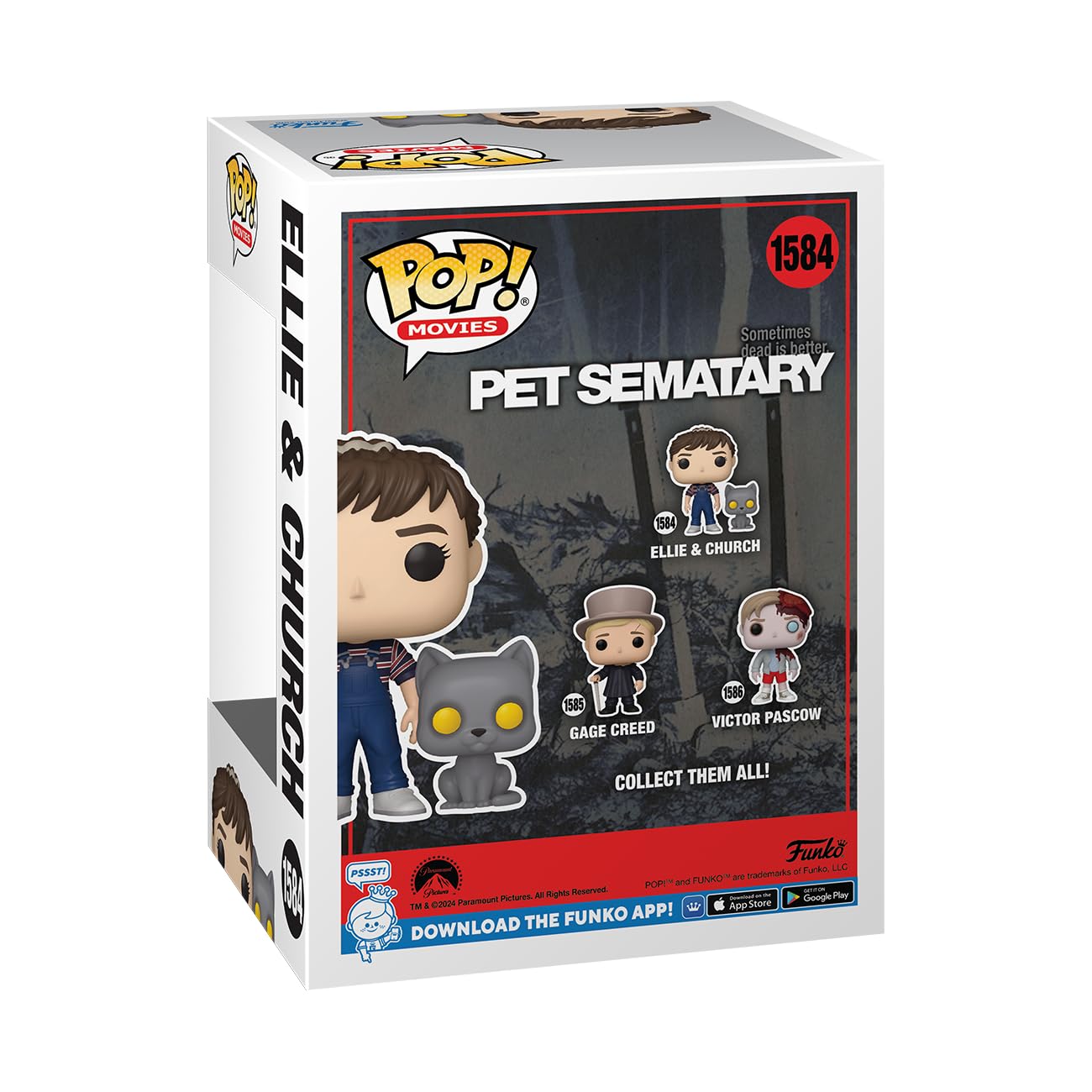 Funko POP! & Buddy: Pet Sematary - Ellie Creed & Church - Pet Sematary 1986 - Collectable Vinyl Figure - Gift Idea - Official Merchandise - for Kids…