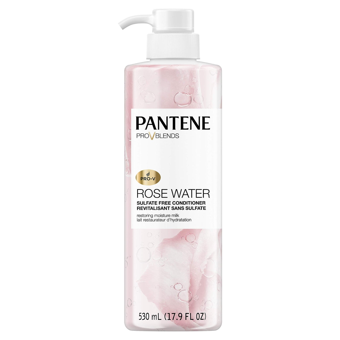 Pantene Sulfate Free Conditioner, Paraben and Dye Free, Pro-V Blends Soothing Rose Water, 17.9 fl oz