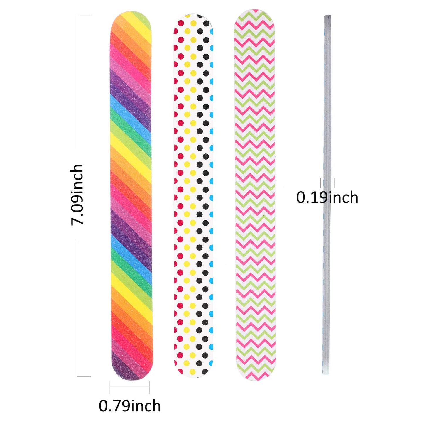 Mudder 20 Pcs Nail File Colorful Emery Boards Nail Buffer File Tools for Women Double Sided Filers for Shaping and Smoothing Toenails and Fingernails