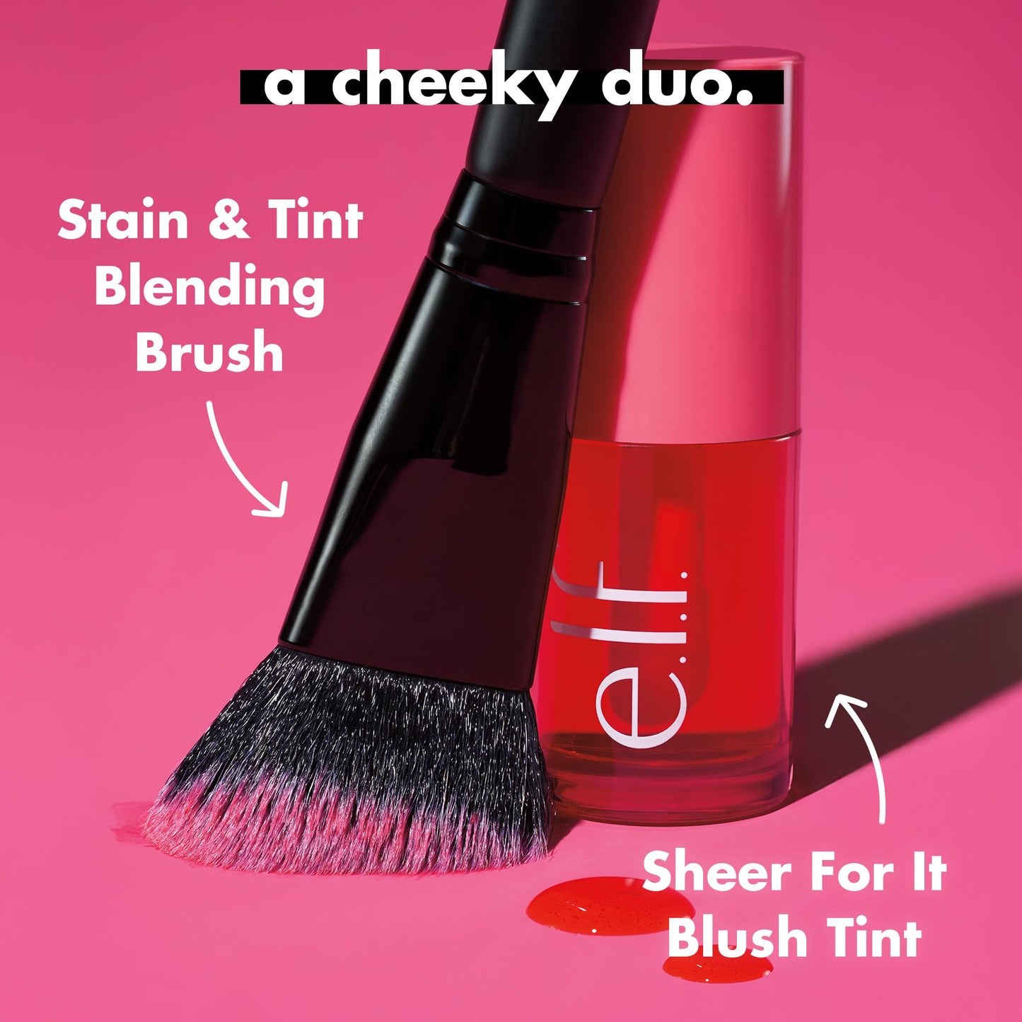e.l.f. Sheer For It Blush Tint, Multi-Use, Long-Lasting Lip & Cheek Makeup, Creates A Natural Flush Finish, Vegan & Cruelty-Free, Orange Crush