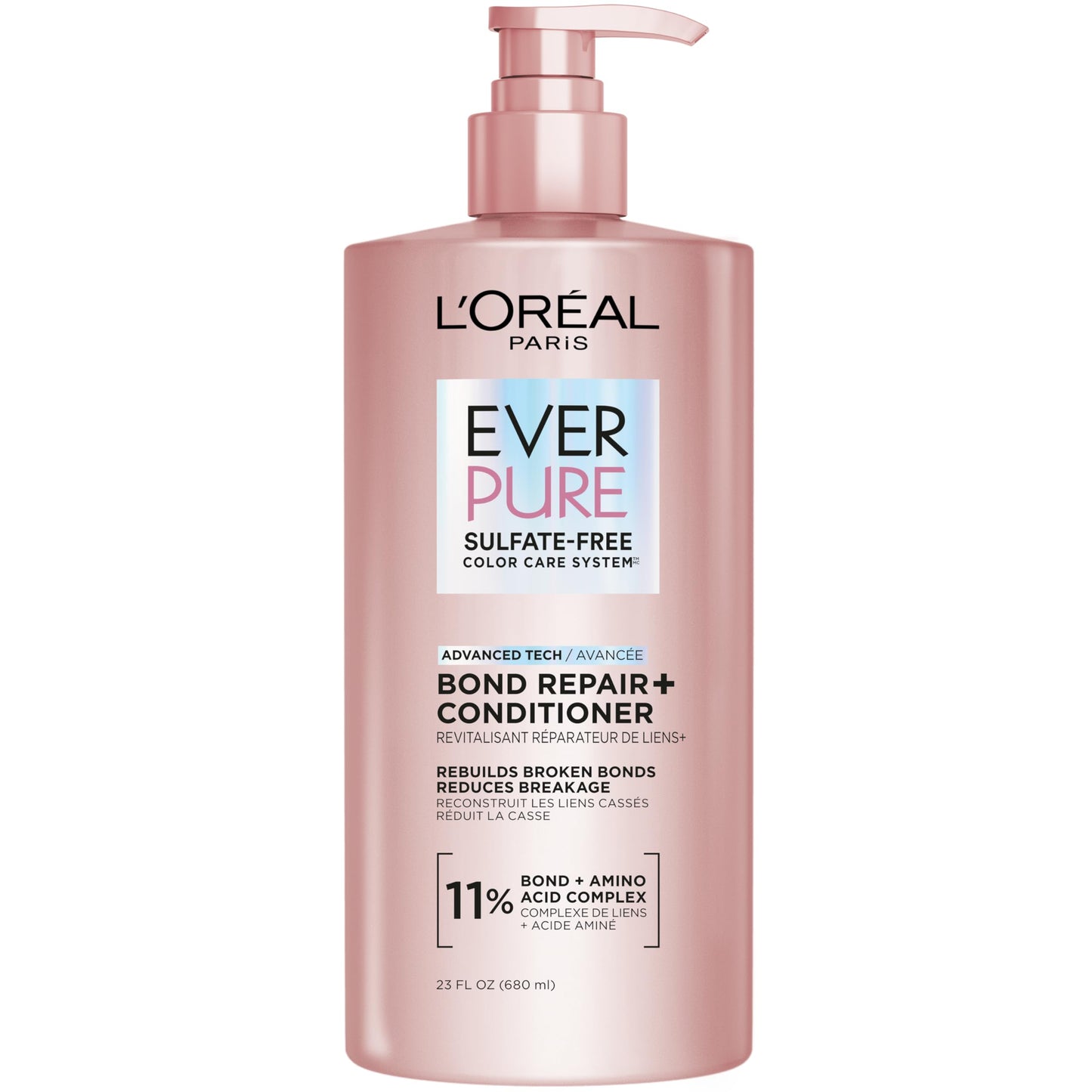 L'Oreal Paris Sulfate Free Bond Repair+ Conditioner, Hair Conditioner with Bond + Amino Acid Complex, Strengthens and Repairs Damaged or Color Treated