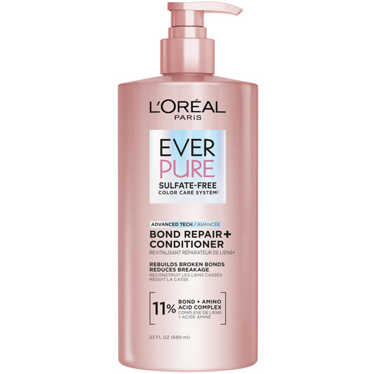 L'Oreal Paris Sulfate Free Bond Repair+ Conditioner, Hair Conditioner with Bond + Amino Acid Complex, Strengthens and Repairs Damaged or Color Treated