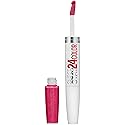 Maybelline Super Stay 24, 2-Step Liquid Lipstick Makeup, Long Lasting Highly Pigmented Color with Moisturizing Balm, 24/7 Fuchsia, Pink, 1 Count