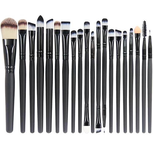 EmaxDesign 20 Pieces Makeup Brush Set Professional Face Eye Shadow Eyeliner Foundation Blush Lip Makeup Brushes Powder Liquid Cream Cosmetics Blending