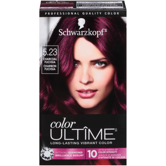 Schwarzkopf Color Ultime 5.23 Charcoal Fuchsia Hair Dye, Permanent Intense Red with Diamond Brilliance, Fade-Resistant, Covers Grays, All Hair Beauty & Personal Care Schwarzkopf
