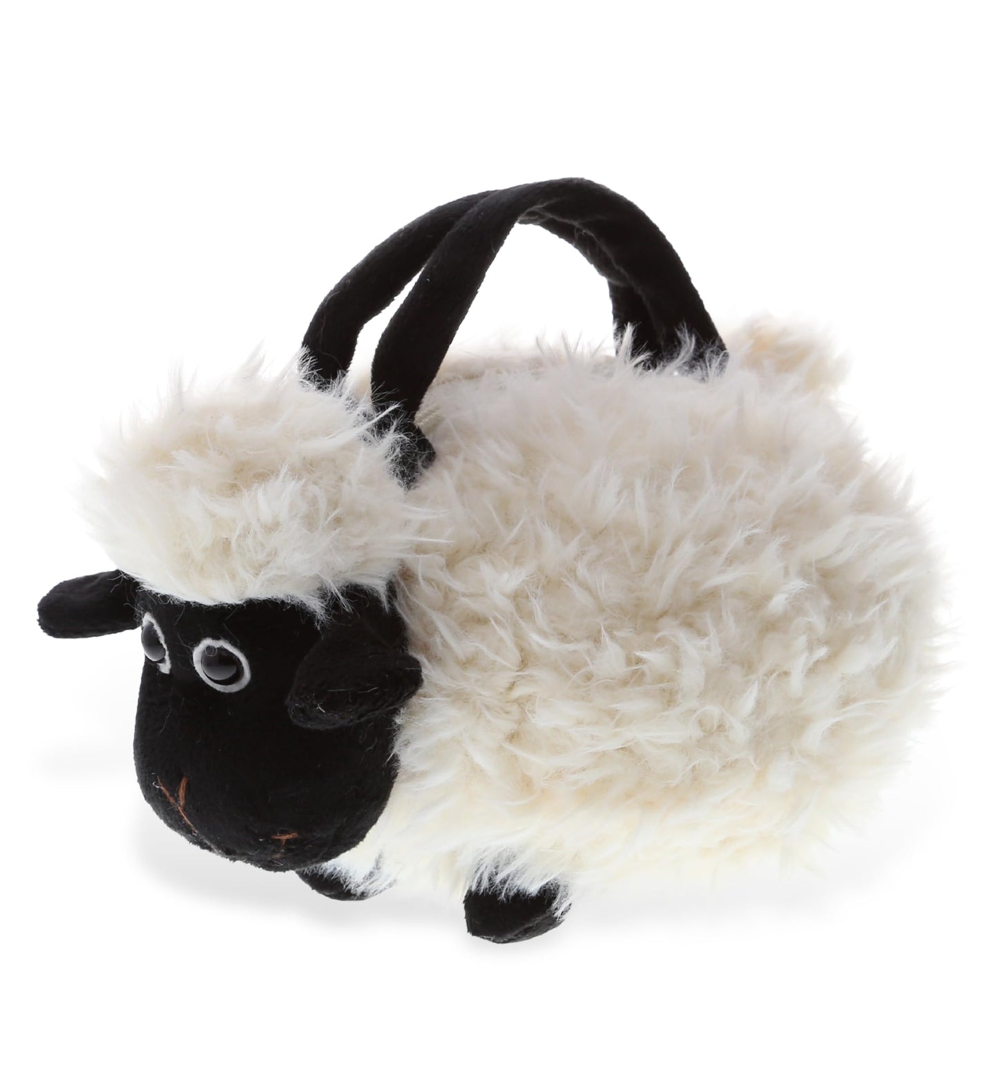 DolliBu Black Nose Sheep Plush Handbag - Super Soft Plush Stuffed Animal Purse for Children's Accessories, Kids Hand Bag Toy Purse for Girls & Boys