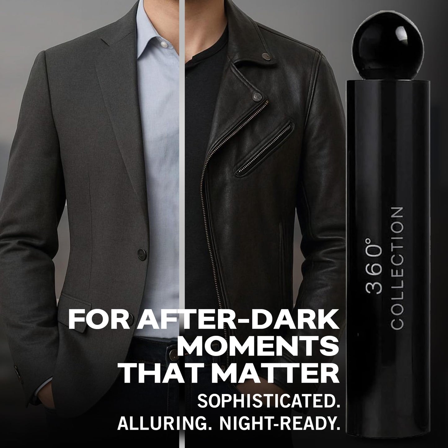 Perry Ellis 360 Collection Noir for Men Eau de Toilette Spray, 3.4 Ounce