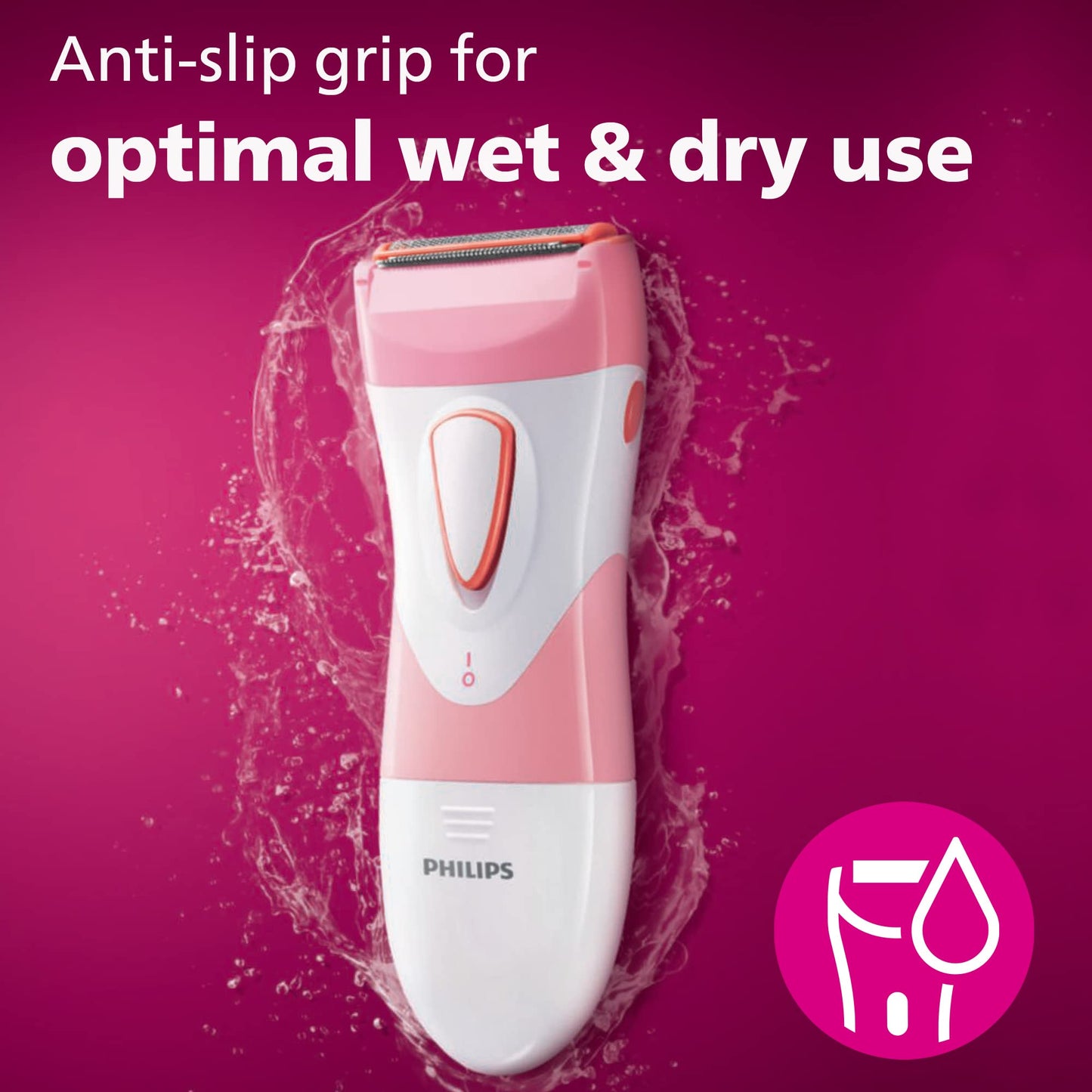 Philips SatinShave Essential Women’s Wet & Dry Electric Shaver for Legs & Body, Cordless, with Hypoallergenic Foil, HP6306/50 Beauty and Personal Care Philips