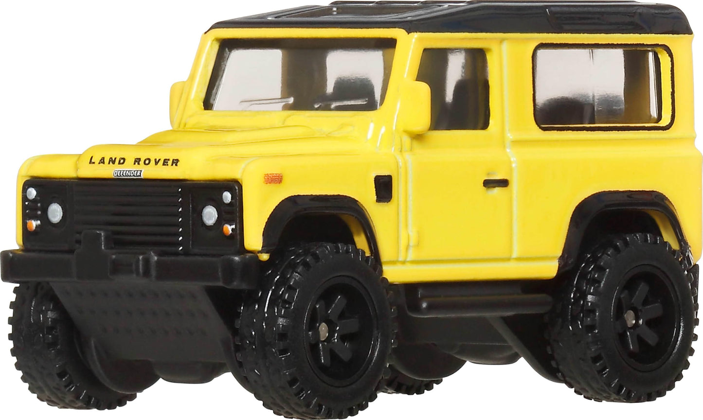 Hot Wheels Premium Car Culture Collectible Toy Car, 1:64 Scale Die-Cast Land Rover Defender 90, Off Road Vehicle with Real Riders Tires