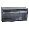 Quantum QTB410GY Dividable Tip Out Bin System| Stackable Clear Plastic Storage for Healthcare Construction Electronic | Customizable Transparent Bins…