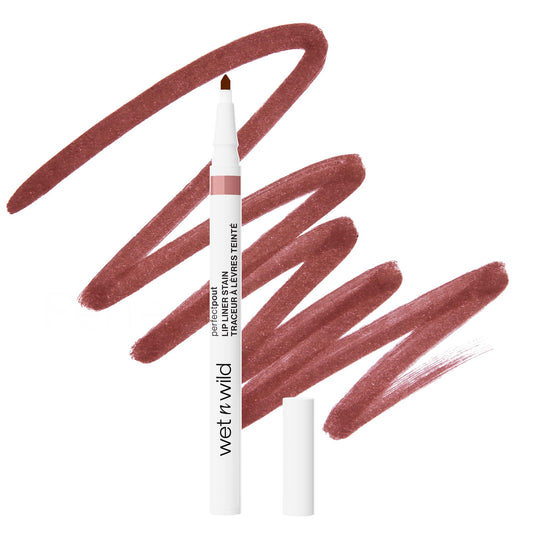 wet n wild Perfect Pout Lip Liner Stain, Long-Lasting Transfer-Proof Formula with Blade-Like Applicator for Precision & Full Lip Coverage, Vegan Beauty & Personal Care wet n wild
