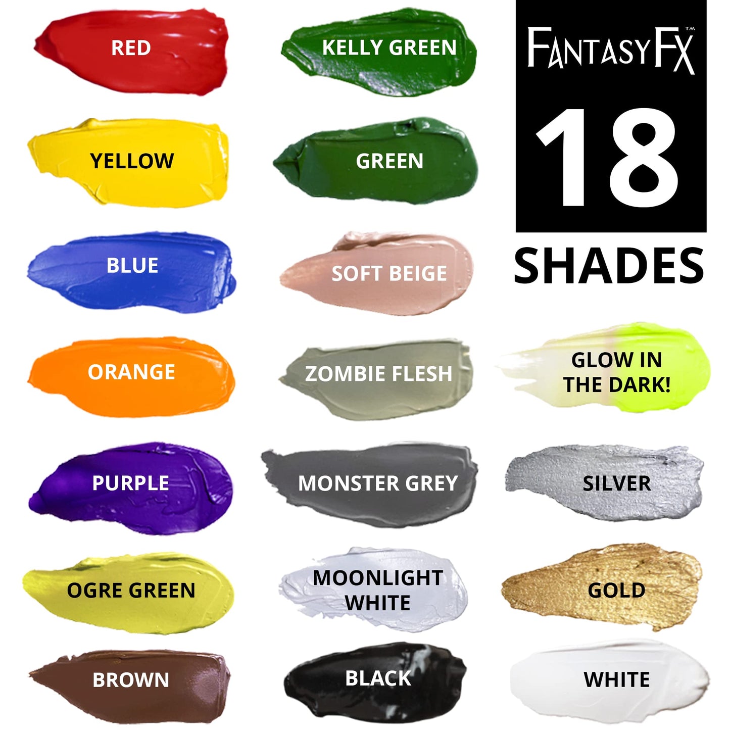 Mehron Makeup Fantasy FX Cream Makeup | Water Based | Halloween | Moonlight White Face & Body Paint For Adults 1 fl oz (30ml) (Moonlight White)