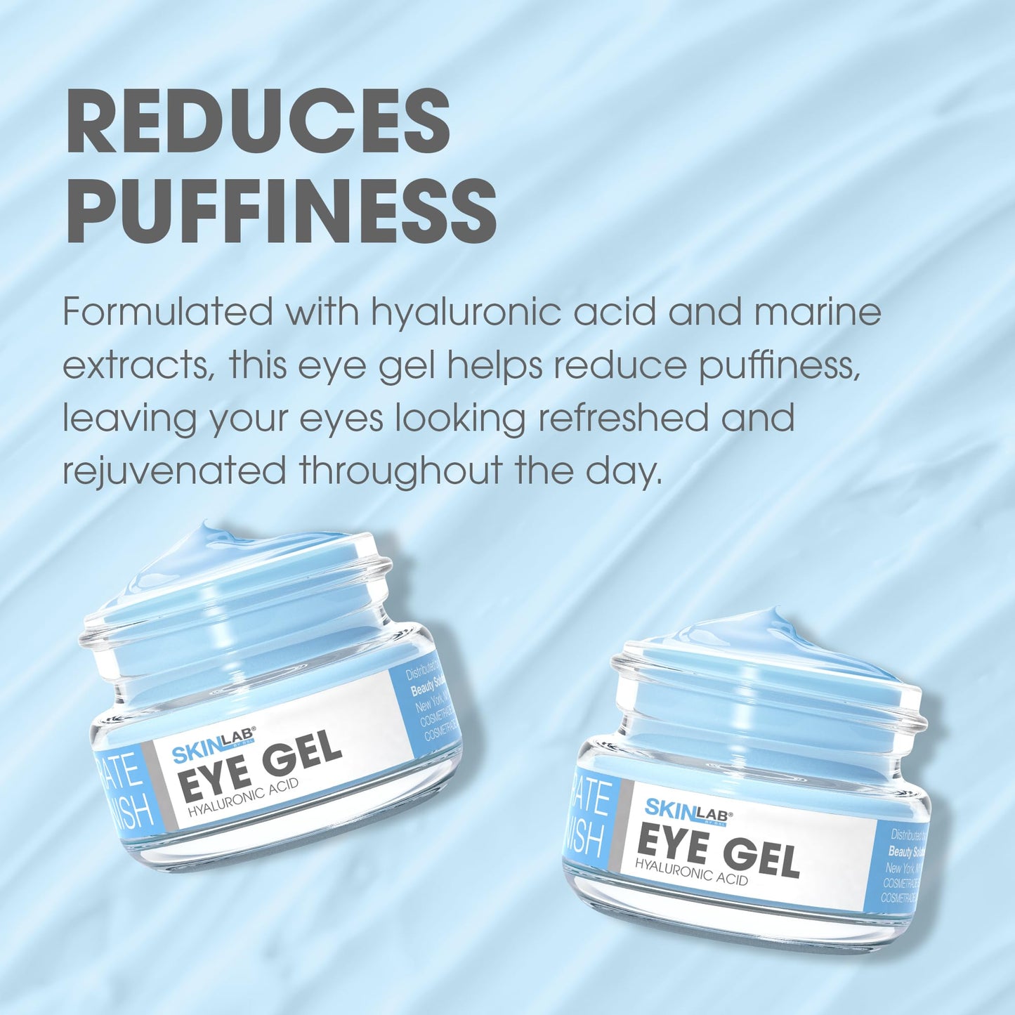 SKIN LAB Hydrate & Replenish Eye Cream - Hydrating Eye Gel Cream with Hyaluronic Acid & Marine Extracts, Moisturizes & Revitalizes Under Eyes, 0.5 oz
