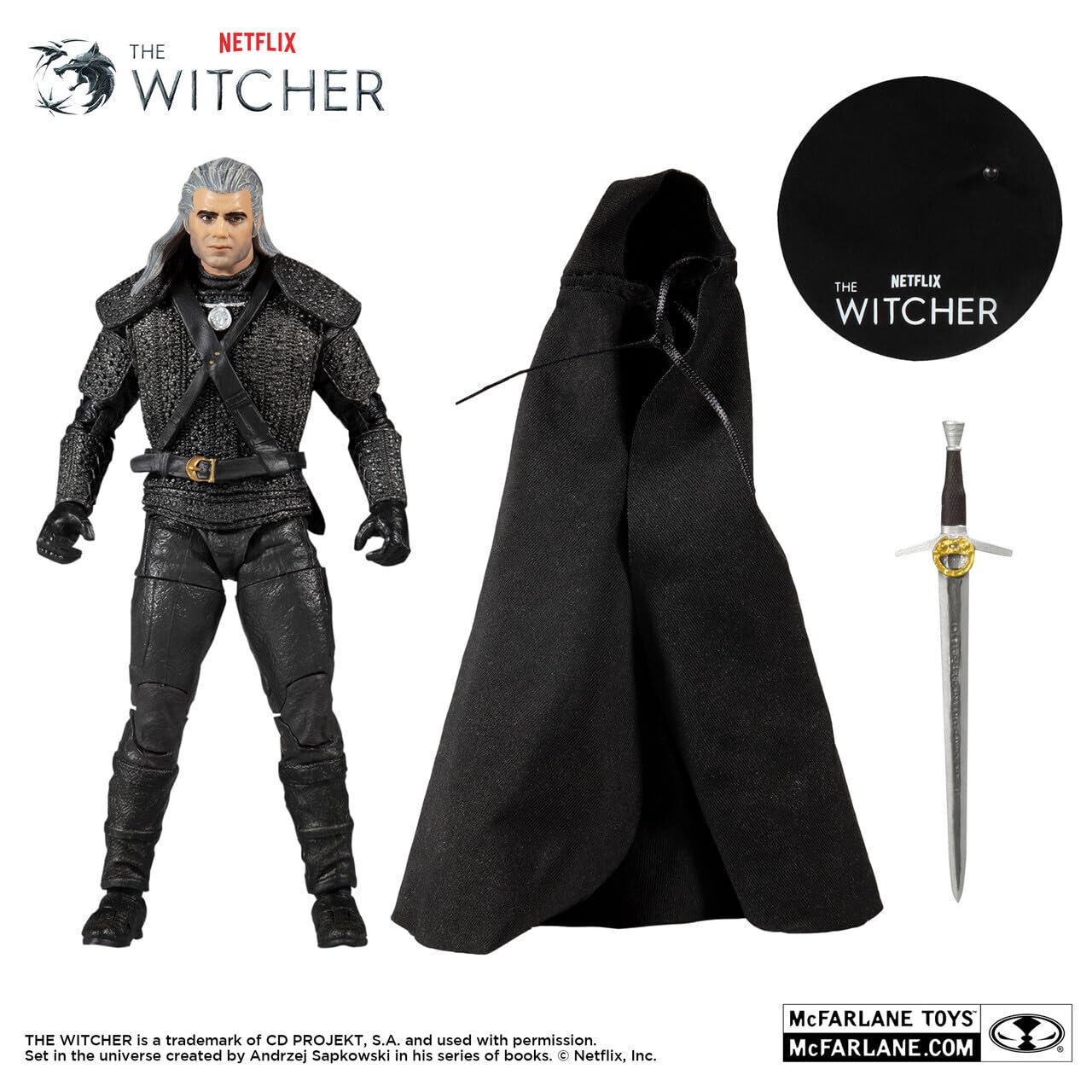 McFarlane Toys The Witcher (Netflix) Geralt of Rivia 7" Action Figure with Accessories