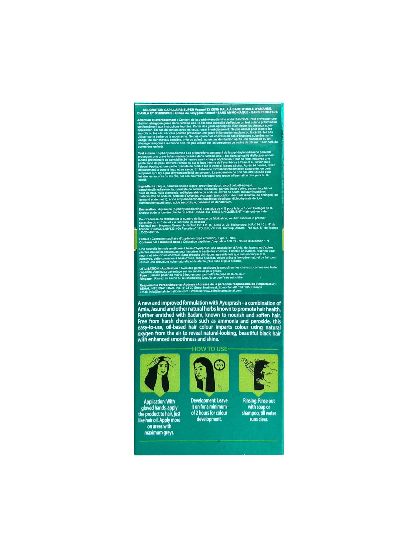 Vasmol Super 33 Kesh Kala 100ml