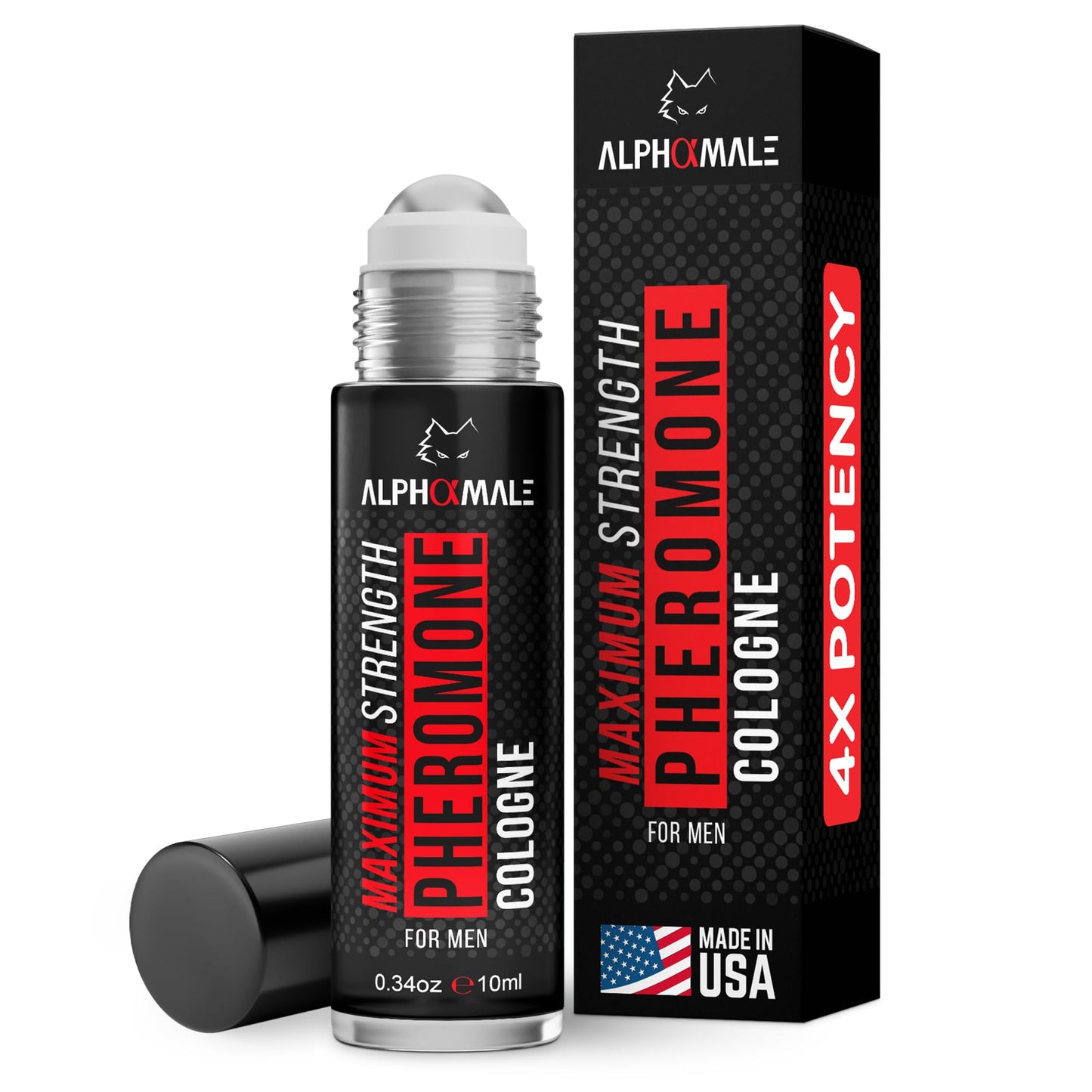 AlphaMale Premium Men's Cologne Extra Strength With Potent Human Pheromones to Attract Women - Amplified Maximum Pheromone Cologne with Long-Lasting, Seductive Fragrance 3mg