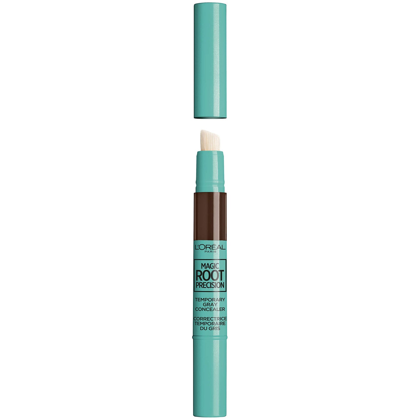 L'Oreal Paris Magic Root Precision Pen, Temporary Gray Hair Cover Up Concealer Brush with Washable Formula, Hair Concealer for Scattered Grays, 5