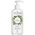 ATTITUDE Liquid Hand Soap, EWG Verified, Plant and Mineral-Based, Vegan Personal Care Products, Red Vine Leaves, 16 Fl Oz