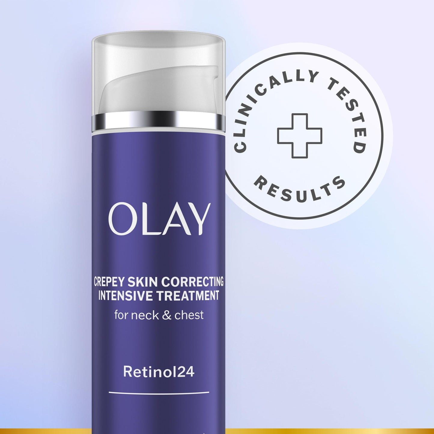Olay Treatment Cream Intensive Crepey Skin Correcting for Neck & Chest with Retinol24, Vitamin B3 Complex, Deeply Hydrates, Renews & Smoothes Skin