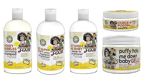 Frobabies Hair FroBabies Hair So Super Soft and Moisturizing Hair Products Combo (SHAMPOO&LEAVEIN-COND&GELLE&SOUFFLE&CONDITIONER) (SH&COND&LEAVEI
