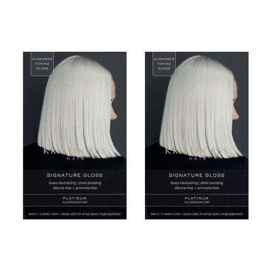 Kristin Ess The One Signature Hair Gloss - Platinum: Icy Translucent Ash (Pack of 2) Beauty & Personal Care Kristin Ess