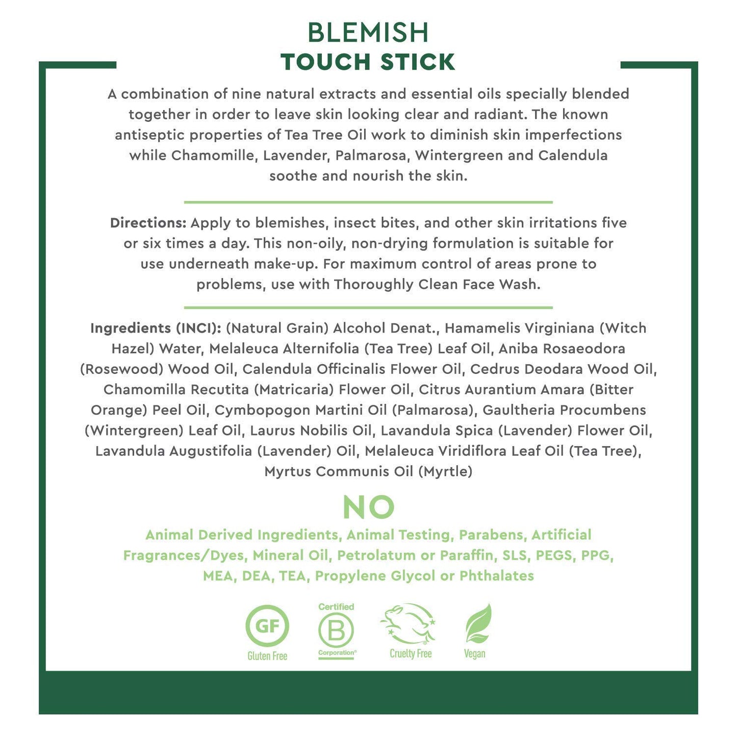 Desert Essence Herbal Blemish Touch Stick with Natural Extracts & Essential Oils - .31 Fl Ounce - Antiseptic Tea Tree Oil - Chamomile - Lavender