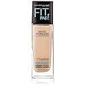 Maybelline New York Fit Me Matte Plus Pore Less Foundation Makeup, Natural Ivory, 1 Fluid Ounce