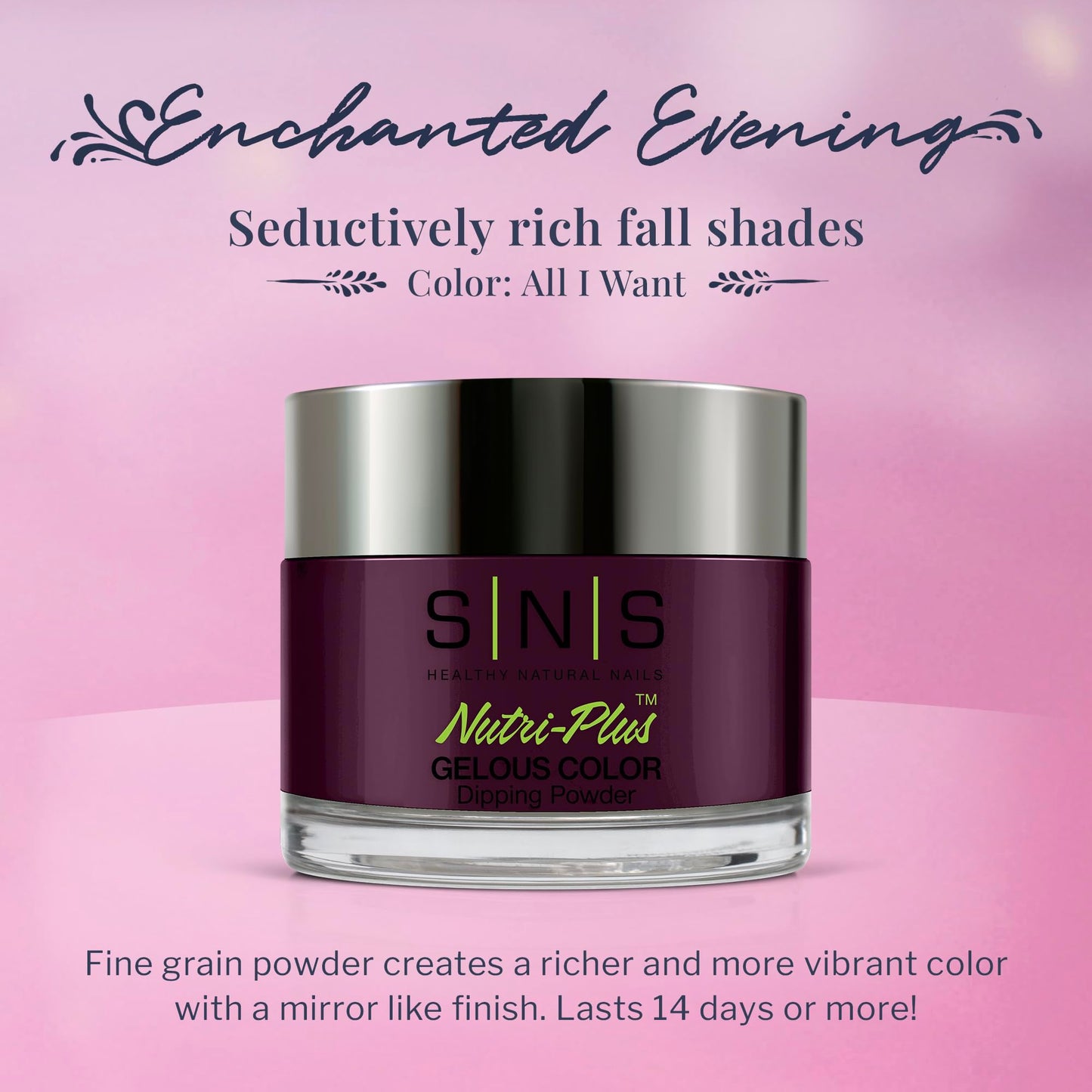 SNS Nail Dip Powder, Gelous Color Dipping Powder - All I Want (Purple/Violet), EE04 - Long-Lasting Acrylic Nail Color & Polish Lasts 14 Days Beauty & Personal Care SNS Healthy Natural Nails