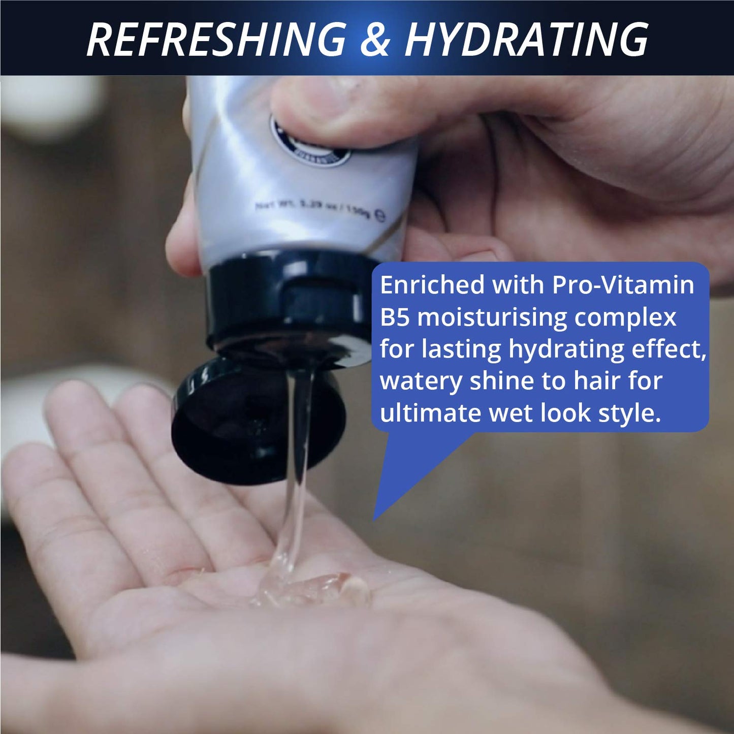 WBM Care Men Styling Hair Gel | Refreshing & Hydrating | for All Hair Types, 5.29 oz