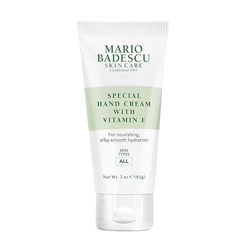 Mario Badescu Unscented Hand Cream with Vitamin E for Men and Women, Non-Greasy, Light and Fast-Absorbing Hand Cream for Dry Cracked Hands, Ideal