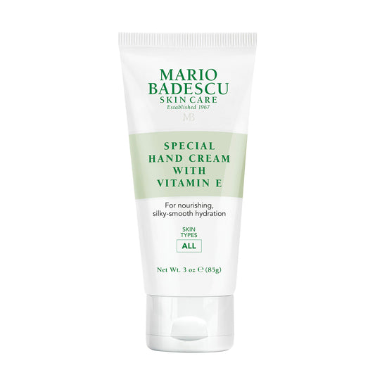 Mario Badescu Unscented Hand Cream with Vitamin E for Men and Women, Non-Greasy, Light and Fast-Absorbing Hand Cream for Dry Cracked Hands, Ideal