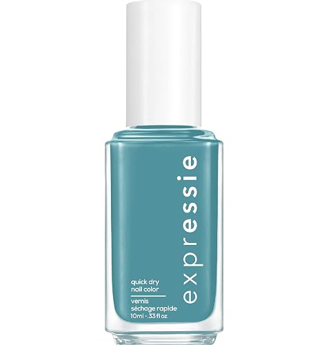 essie Expressie Nail Polish, Quick-Dry Midtone Teal Nail Polish, Vegan, Up Up & Away Message, 0.33 fl oz Beauty & Personal Care essie
