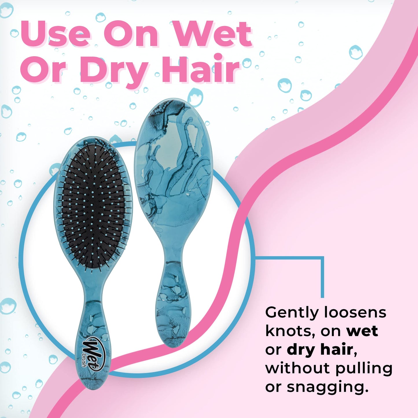 Wet Brush Original Detangler Hair Brush, Arctic Blue - All Hair Types - Ultra-Soft IntelliFlex Detangler Bristles Glide Through Tangles with Ease