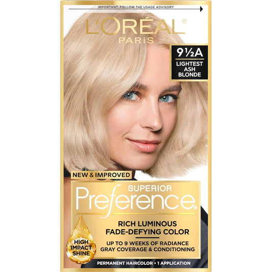 L'Oreal Superior Preference - 9-1/2A Lightest Ash Blonde (Cooler) 1 Each (Pack of 2) Beauty & Personal Care L'Oreal Paris