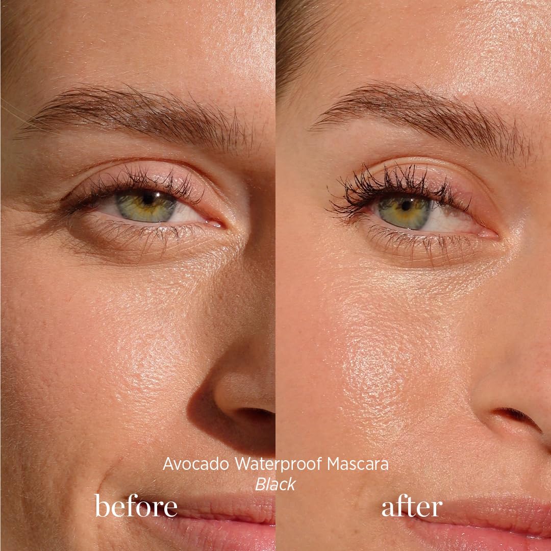 Ere Perez - Avocado Waterproof Mascara | Lengthen, Nourish, Enhance, Strengthen | Long-Lasting, Sensitive Eye Safe | Mamey + Camelia Oils | Vegan