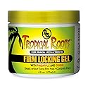 Bronner Bros Tropical Roots Firm Locking Gel - Loc & Twist Gel Ideal for Braids, Twists & Locs with Pineapple & Guava Extracts, Vitamins B5 & B12