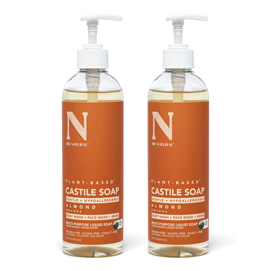 Dr. Natural Pure Castile Soap 2pc, Almond, 16 oz Beauty & Personal Care Dr. Natural