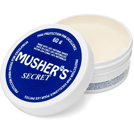 Musher's Secret Dog Paw Wax 60g – All-Natural Moisturizing Balm with Vitamin E, Protects & Heals Dry, Cracked Paws