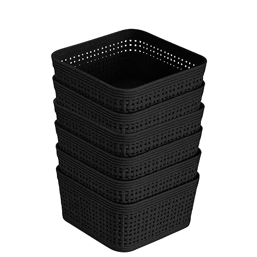 Simplify For Green Living Square Basket Organizing Set | Dimensions: 4.8"x 4.8"s 2.36" | Set Includes 6 Square Baskets | Great for Organizing Draws…