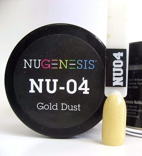 NuGenesis Nail Dipping Powder Color 1.5oz/43g Jar - (NU04 GOLD DUST) Beauty & Personal Care Nugenesis