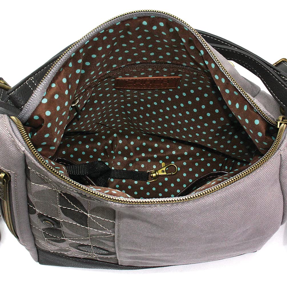 Retro Convertible Purse - Charms Paw+LOVE - Gray