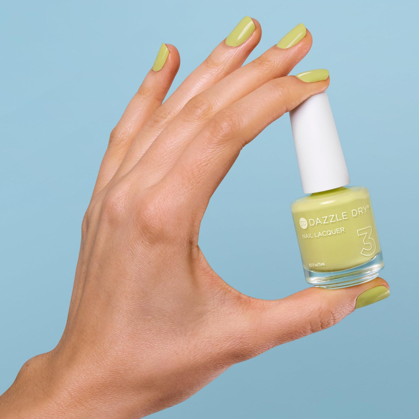 Dazzle Dry Nail Lacquer (Step 3) - Fresh Squeezed - A vibrant, greenish chartreuse yellow. Full-coverage cream. (0.5 fl oz) Beauty & Personal Care Dazzle Dry