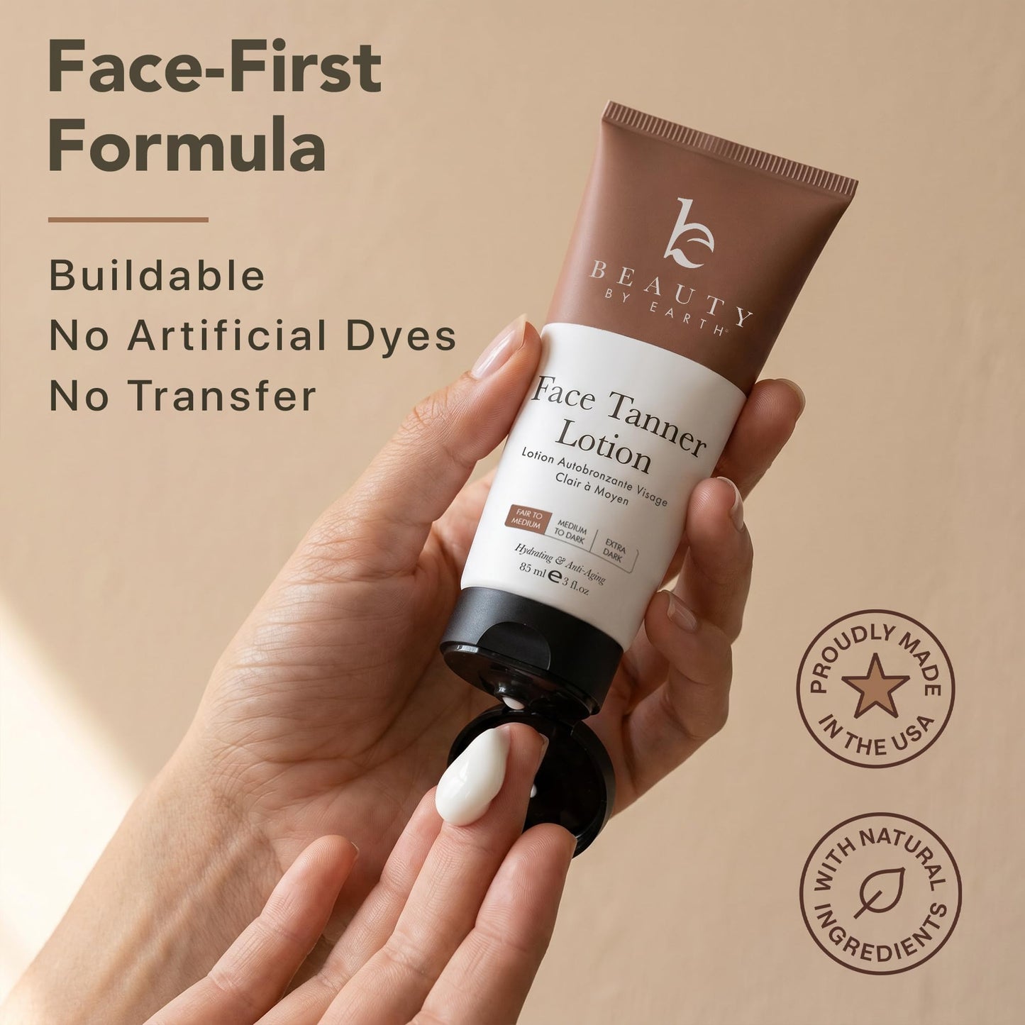 Face Tanner - USA Made with Natural & Organic Ingredients Beauty and Personal Care Beauty by Earth