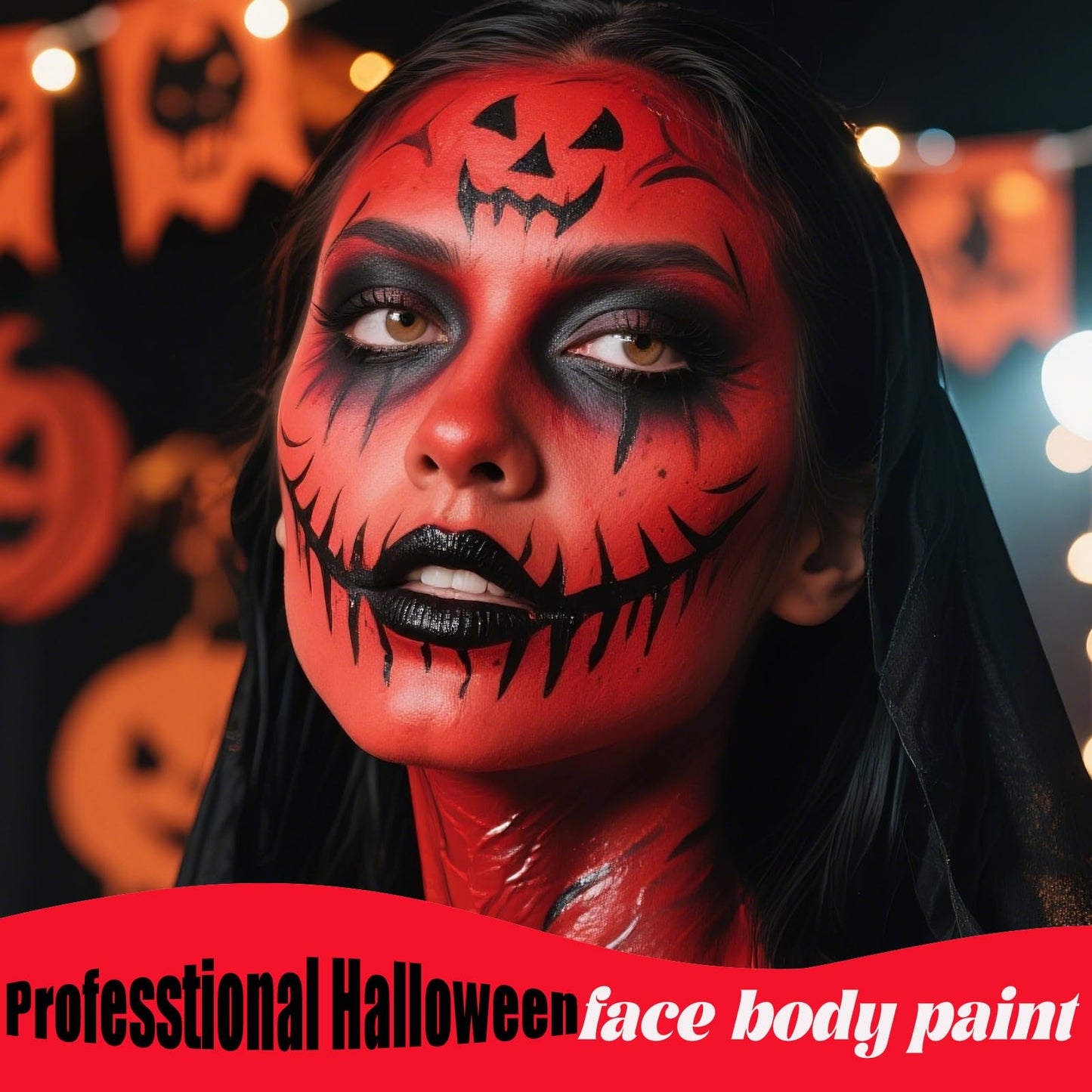 Red face body paintRed Water Based Face Body Paint?Washable Face Paint For Devil Clown Nose Red Body Paint for Halloween SFX Cosplay Costumes