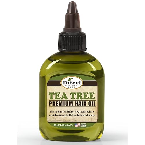 Difeel Premium Natural Hair Oil - Tea Tree Oil for Dry Scalp 2.5 Ounce