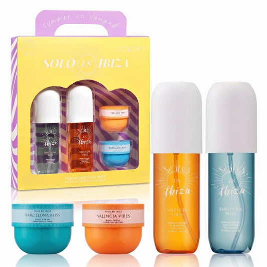Solo En Ibeza Fragrance Set Mini | Bum Bum Cream & Body Mist Set | Fragrance Gift Set for Women | Travel Size Lotion & Spray Kit | Rio de Janeiro