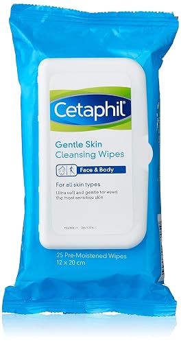 Cetaphil Gentle Skin Cleansing Cloths for Dry, Sensitive Skin, Face Cleansing Wipes, 25 ct.